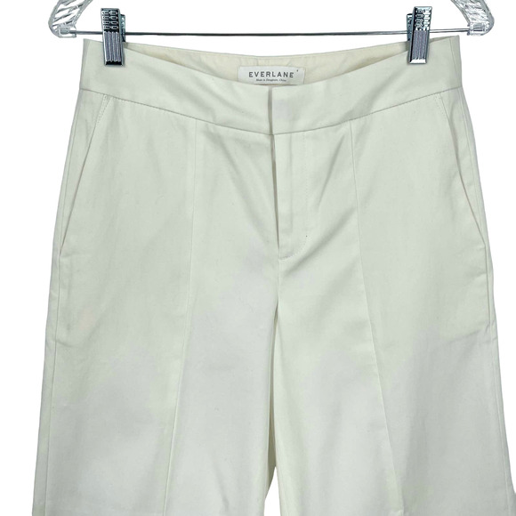 Everlane Wide Leg Trouser Pants in Bone Women's Size 0 NWOT - Picture 3 of 6